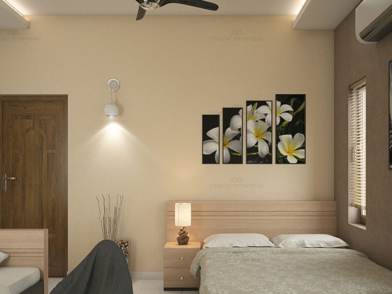 Bedroom interiors in Ernakulam